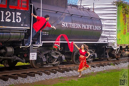 The first time we hung out was on a train, we obviously had to recreate that Bollywood style #chaiyachaiya